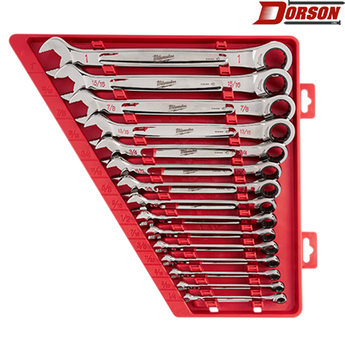 MILWAUKEE 15pc Ratcheting Combination Wrench Set - SAE