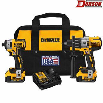 DEWALT 20V MAX* XR® Lithium Ion Brushless Premium Hammerdrill & Impact Driver Combo Kit (4.0AH)