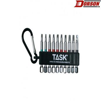TASK 10pc Mixed Robertson® IMPACT Carabiner Clip - Bulk