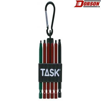 TASK 6pc 3" Mixed Robertson® Carabiner Clip - Bulk